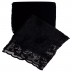 Cotton Half Net Stole- Black